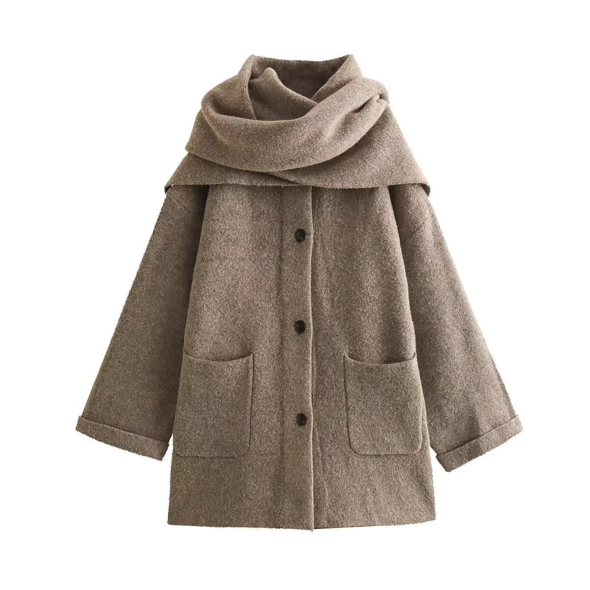 Marlowe Cozy Knit Coat with Scarf